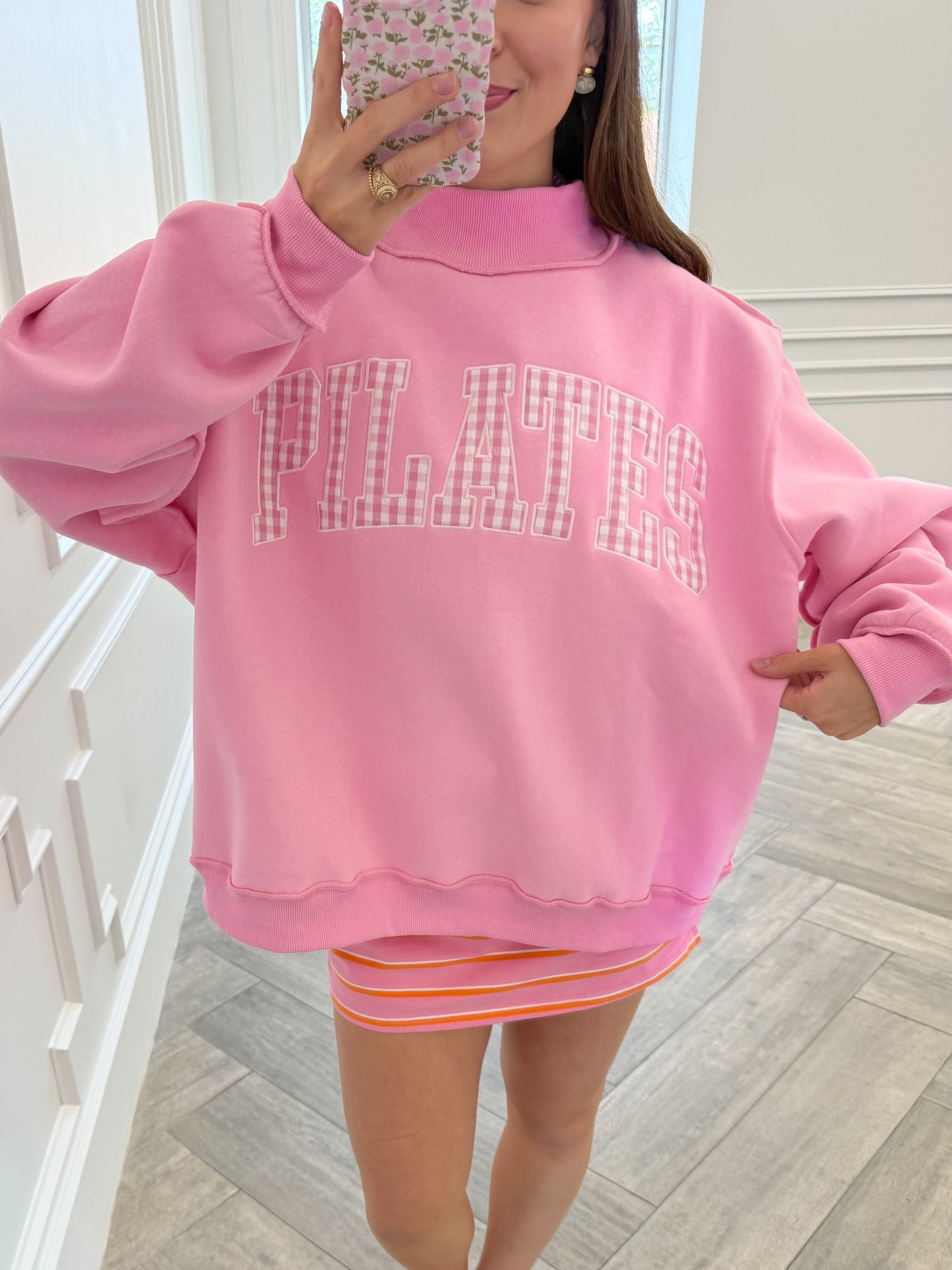 Pink Pilates Mockneck