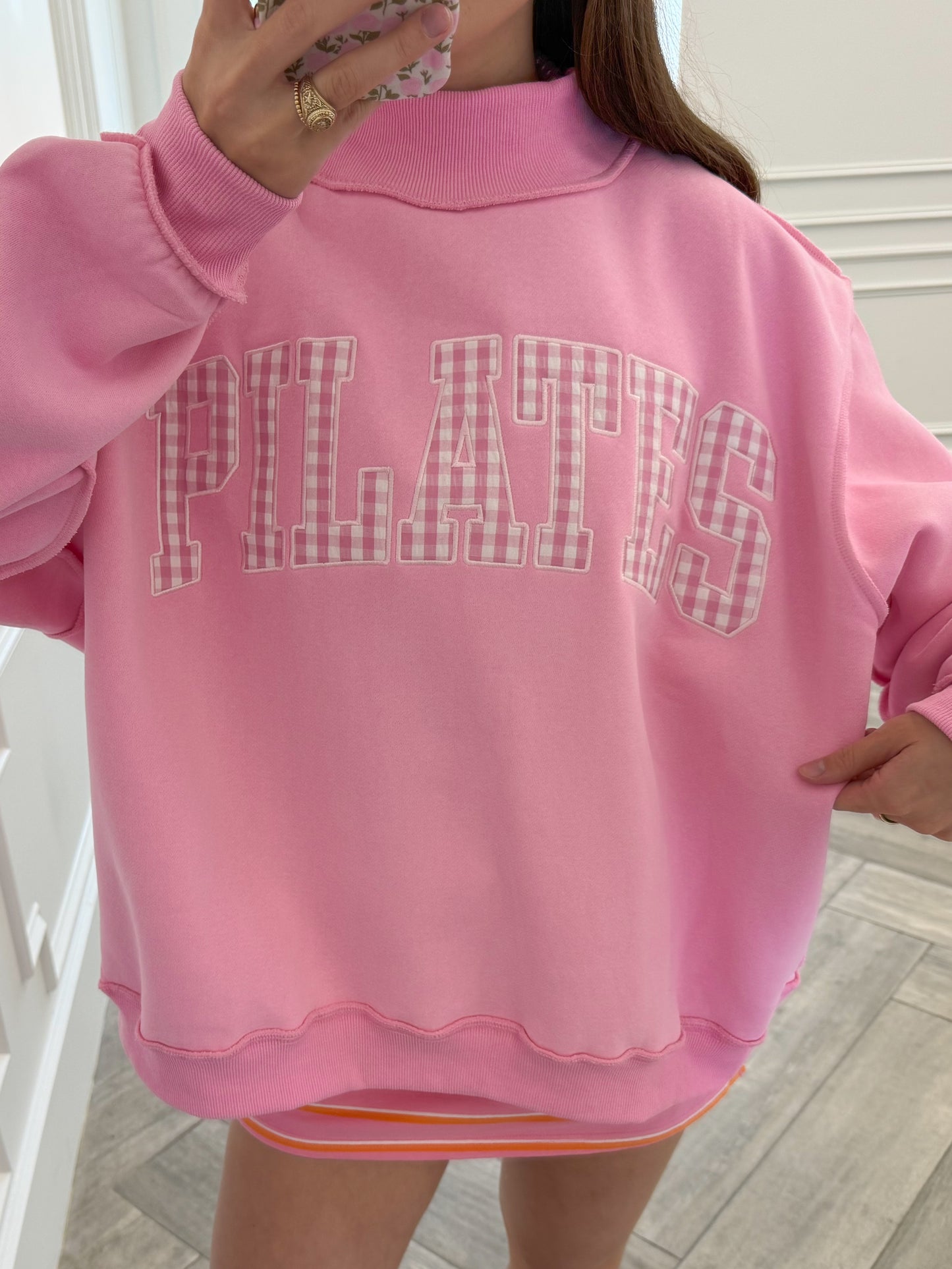 Pink Pilates Mockneck