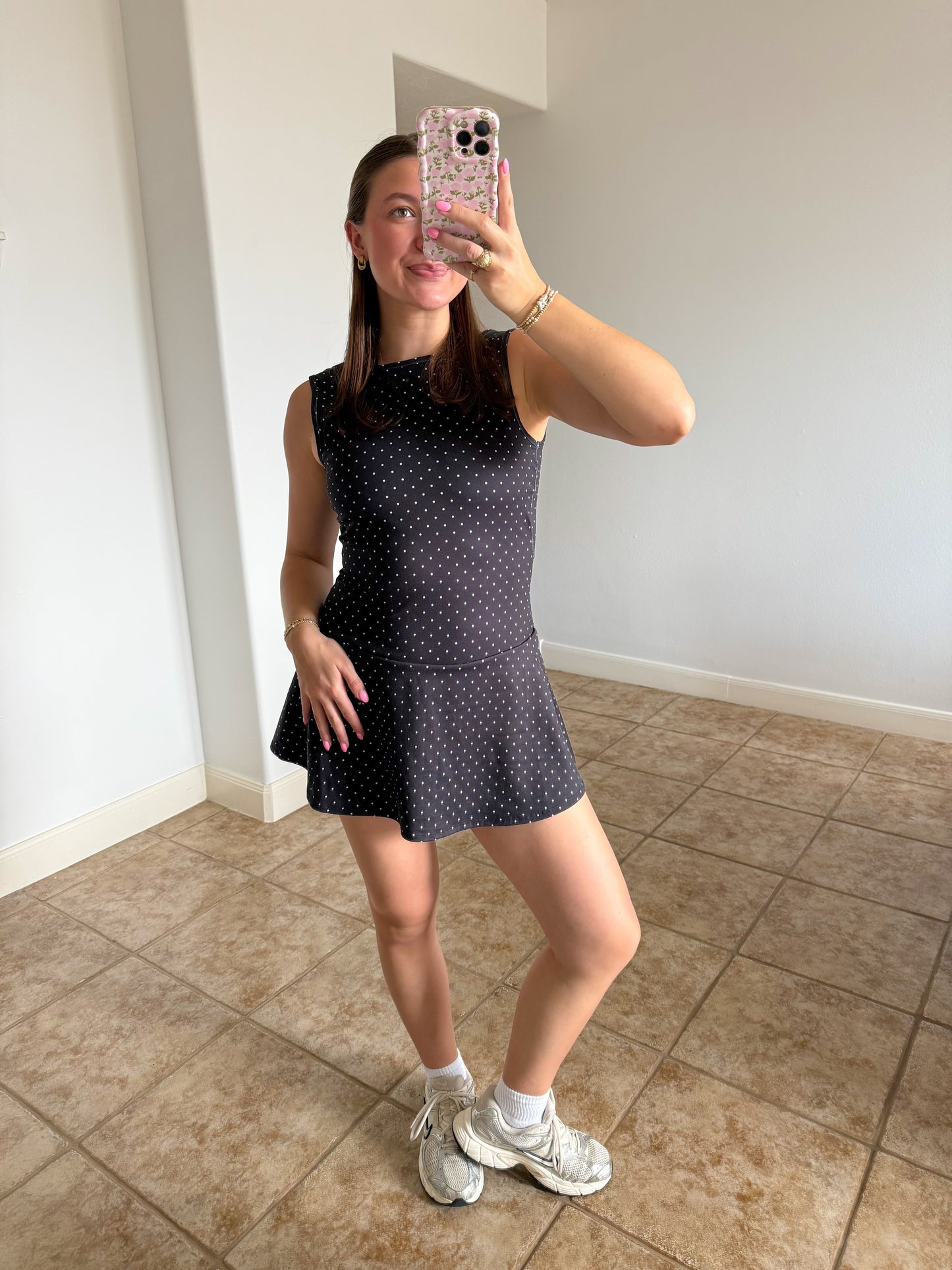 Blackberry Polka Dot Athletic Dress