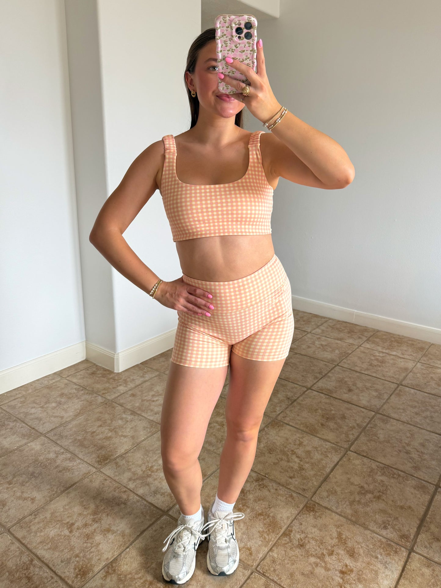 Peach Cobbler Gingham Set