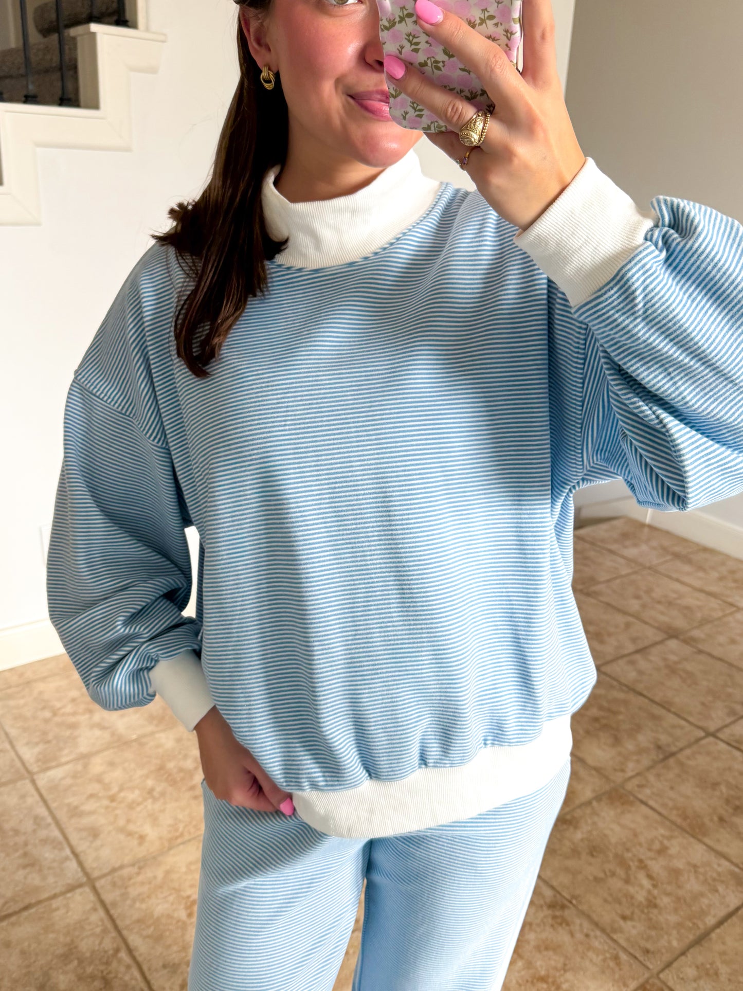 Blue Raspberry Striped Set