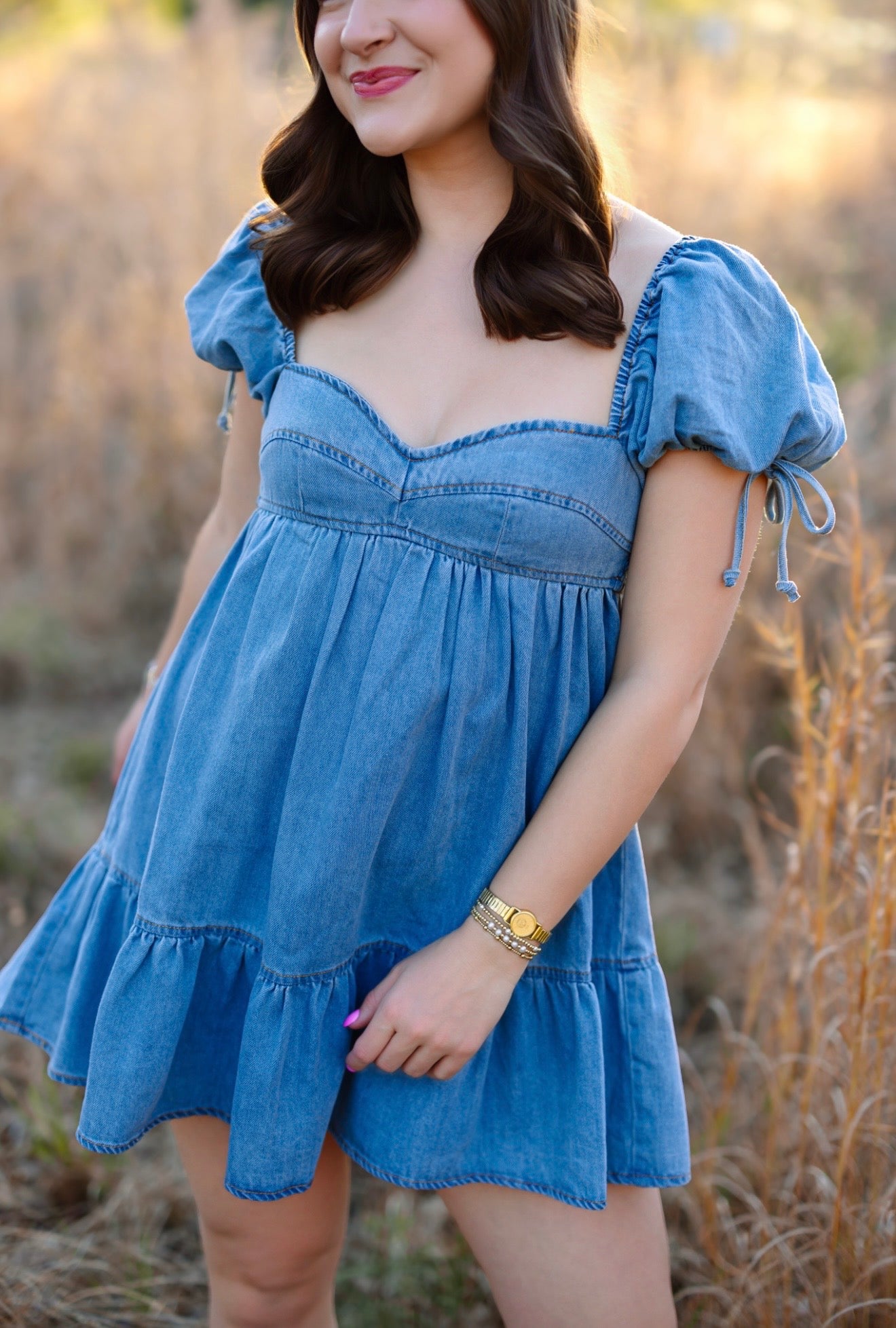 Denim Babydoll Dress