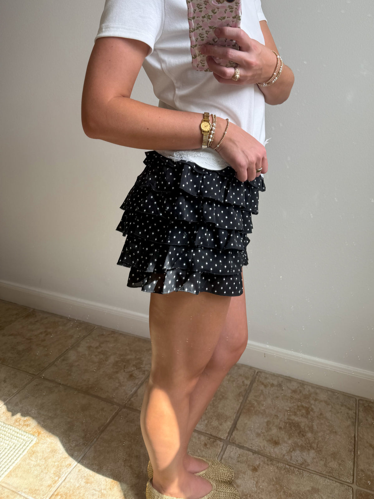 Ruffle Polka Dot Shorts