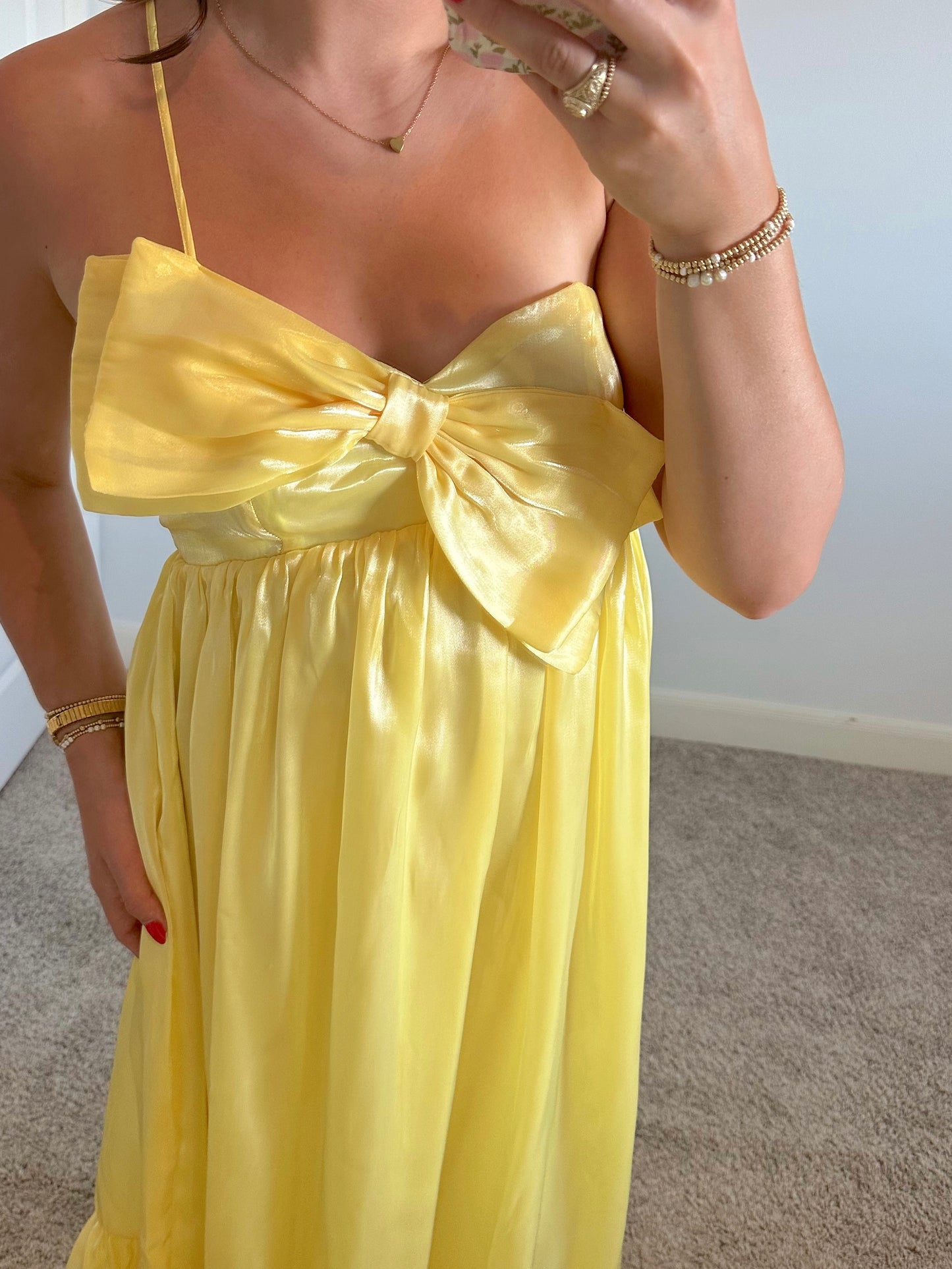 Honeybee Bow Maxi Dress
