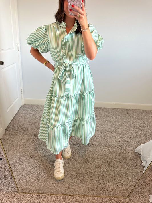 Garden Ruffle Midi Dress