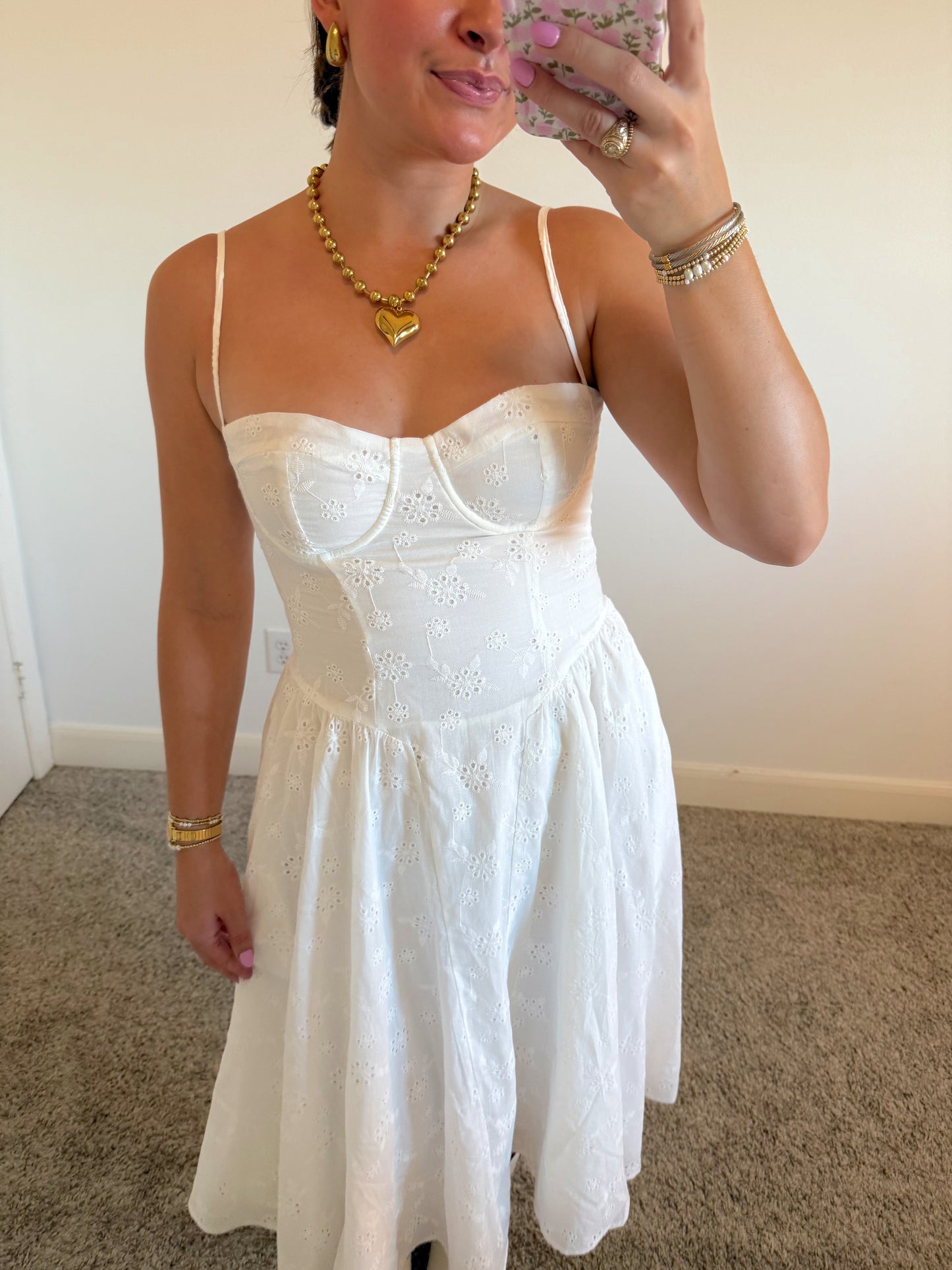 Lily Eyelet Midi Dress