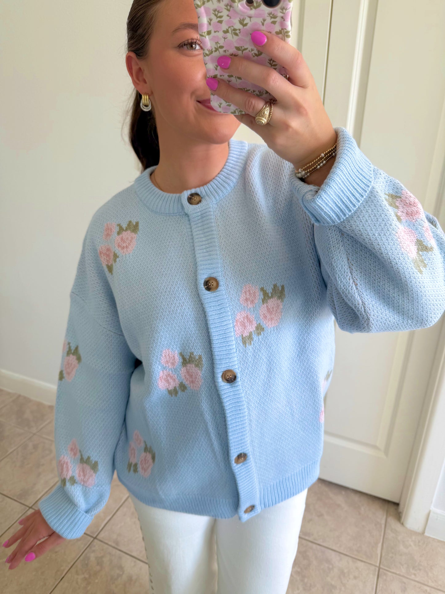 Cloud Rose Cardigan
