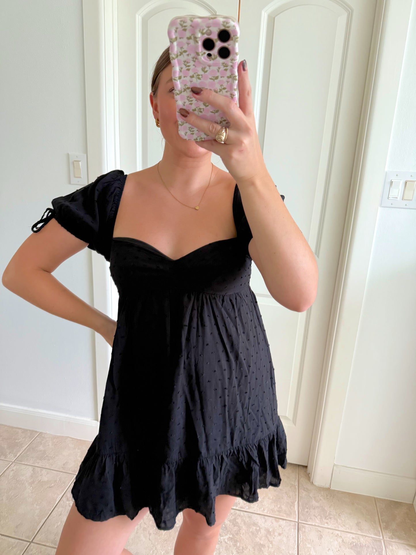 Black Sweetheart Mini Dress