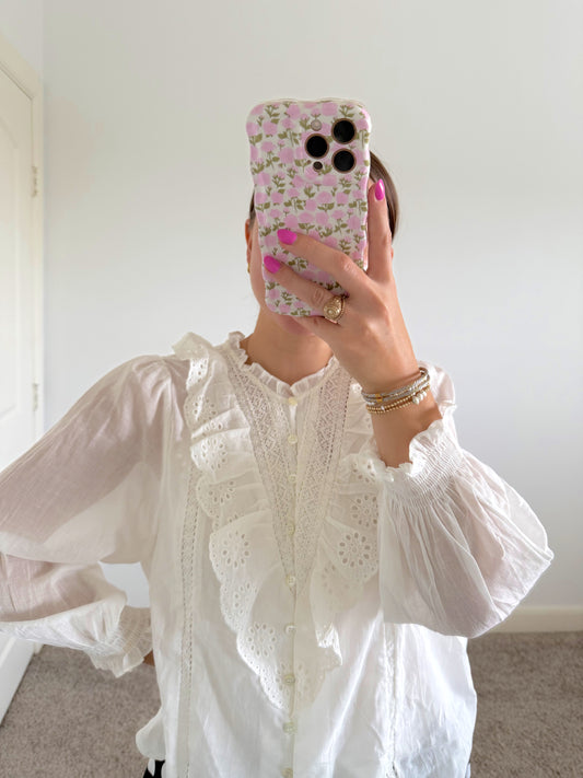 Eyelet Embroidered Top