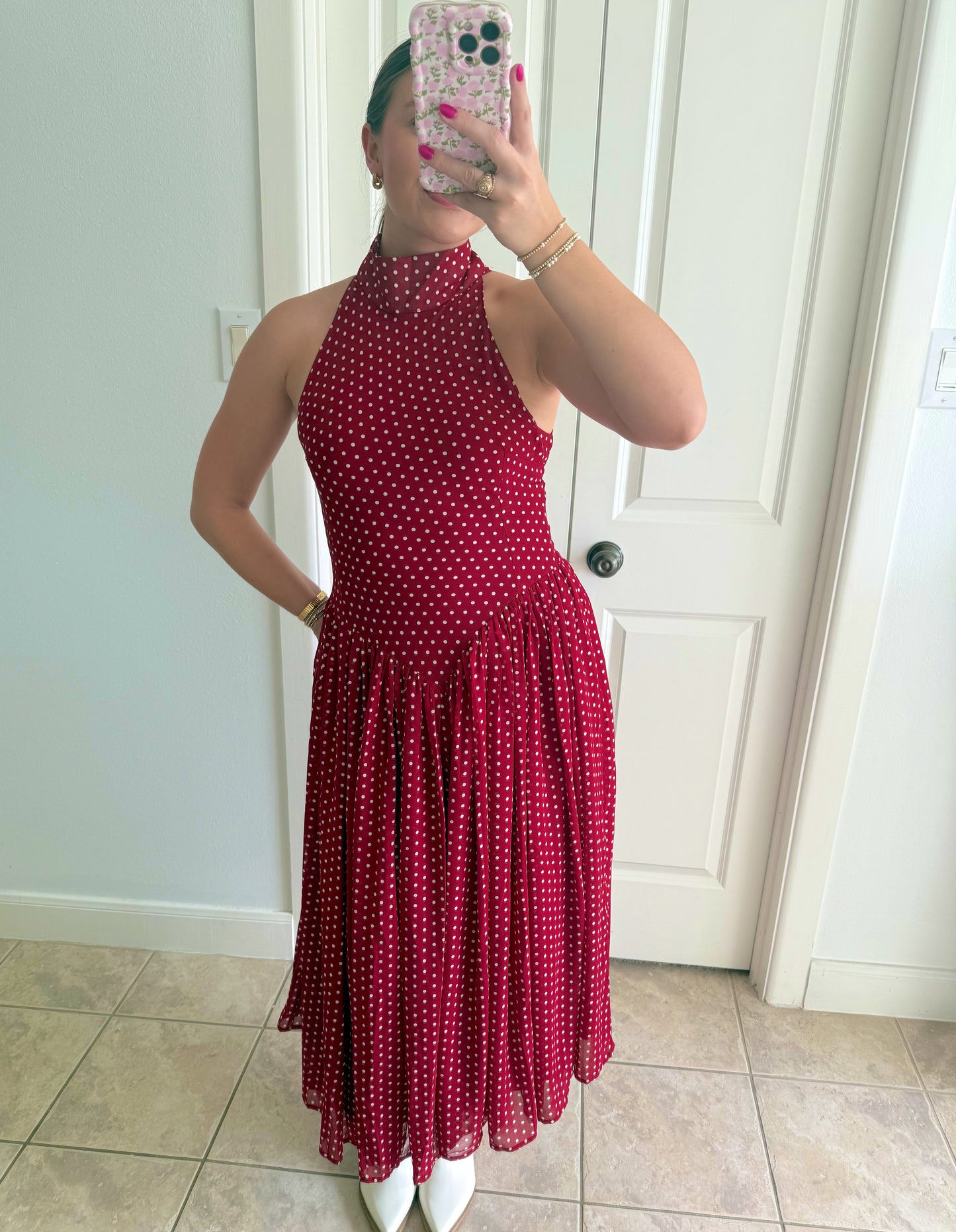 Ruby Polka Dot Maxi Dress