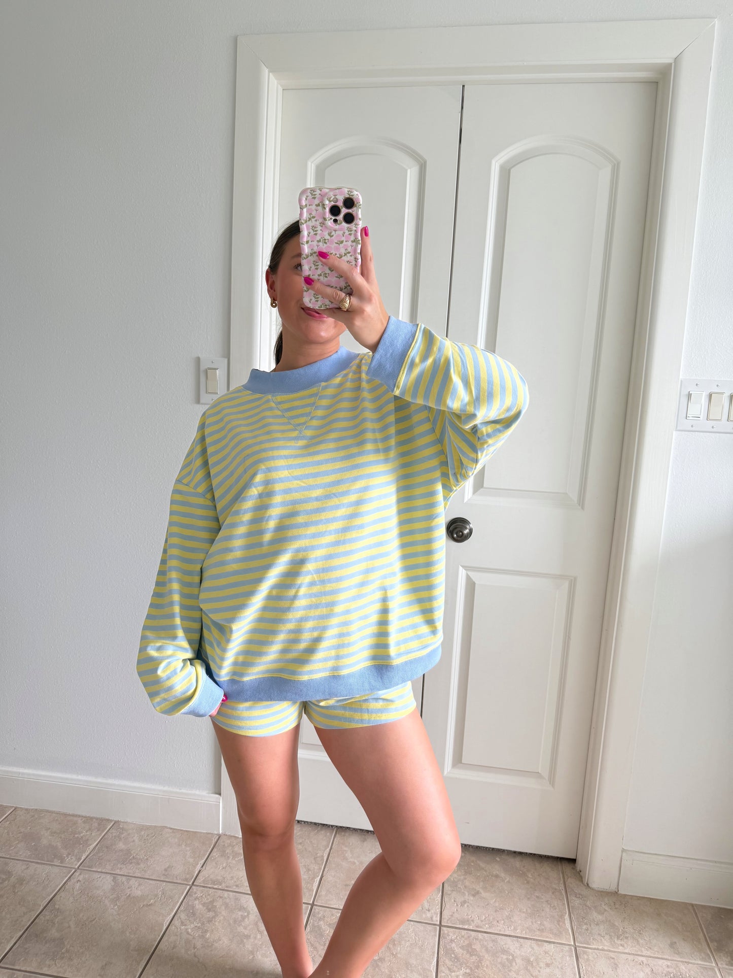 Sunshine & Stripes Sweatshirt Set