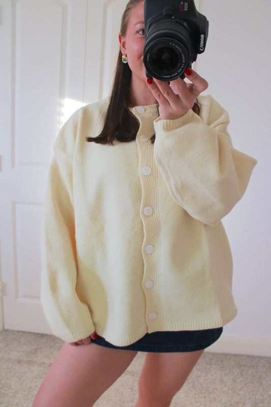 Buttercream Button-up Cardigan