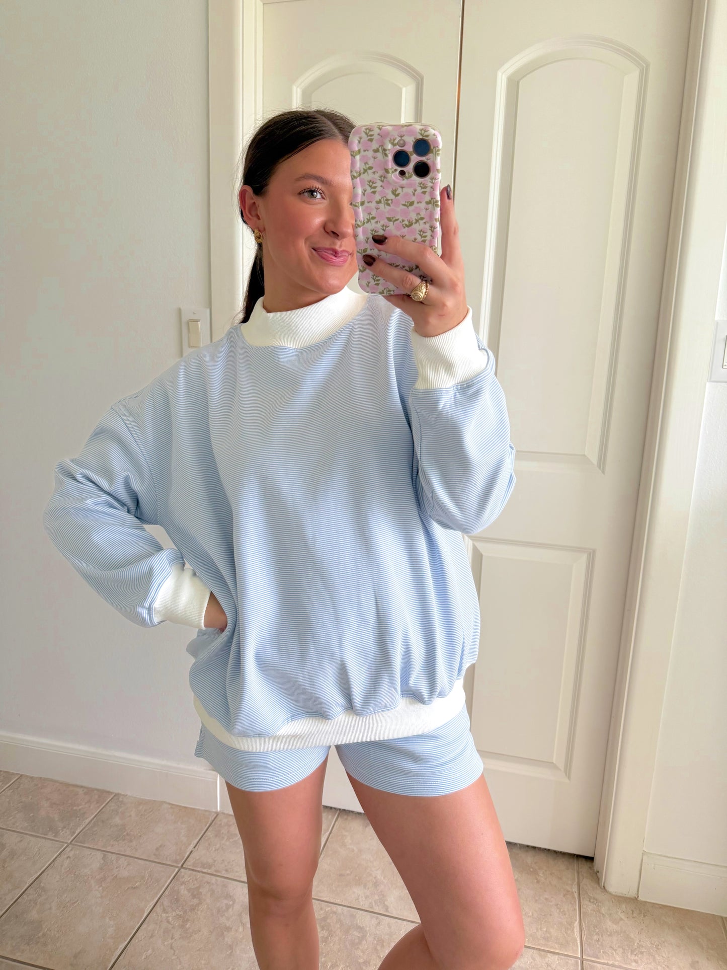 Seaside Striped Mockneck Set