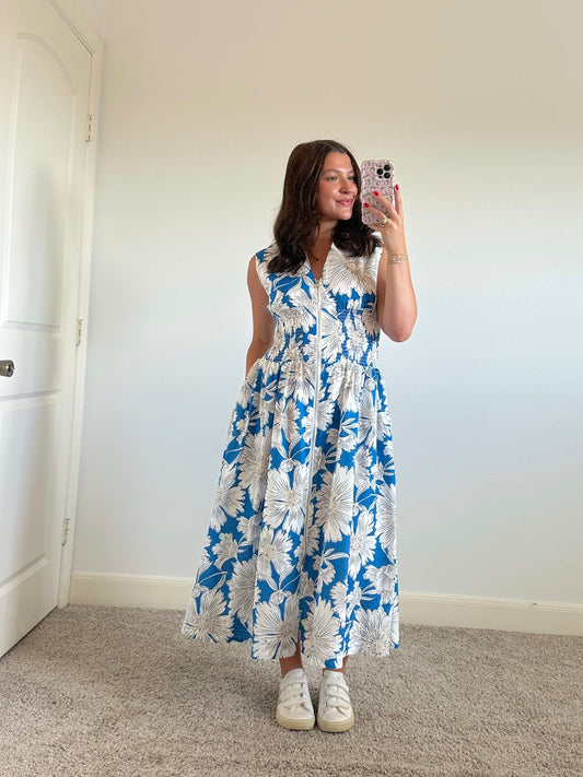 Coastal Bloom Midi Dress