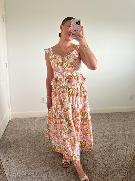 European Garden Midi Skirt