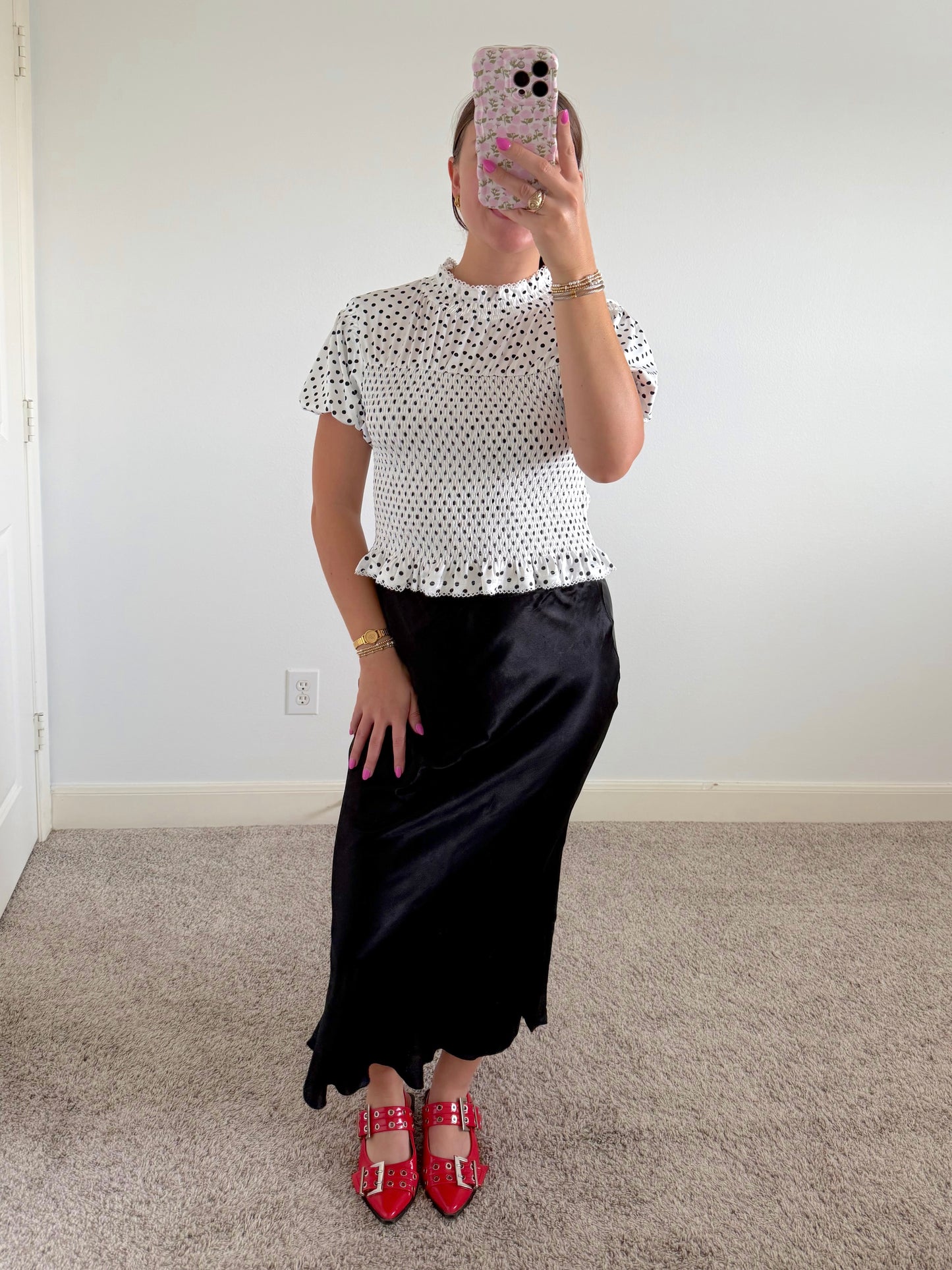 Black Satin Maxi Skirt