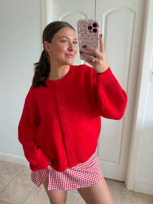 Dark Cherry Cardigan