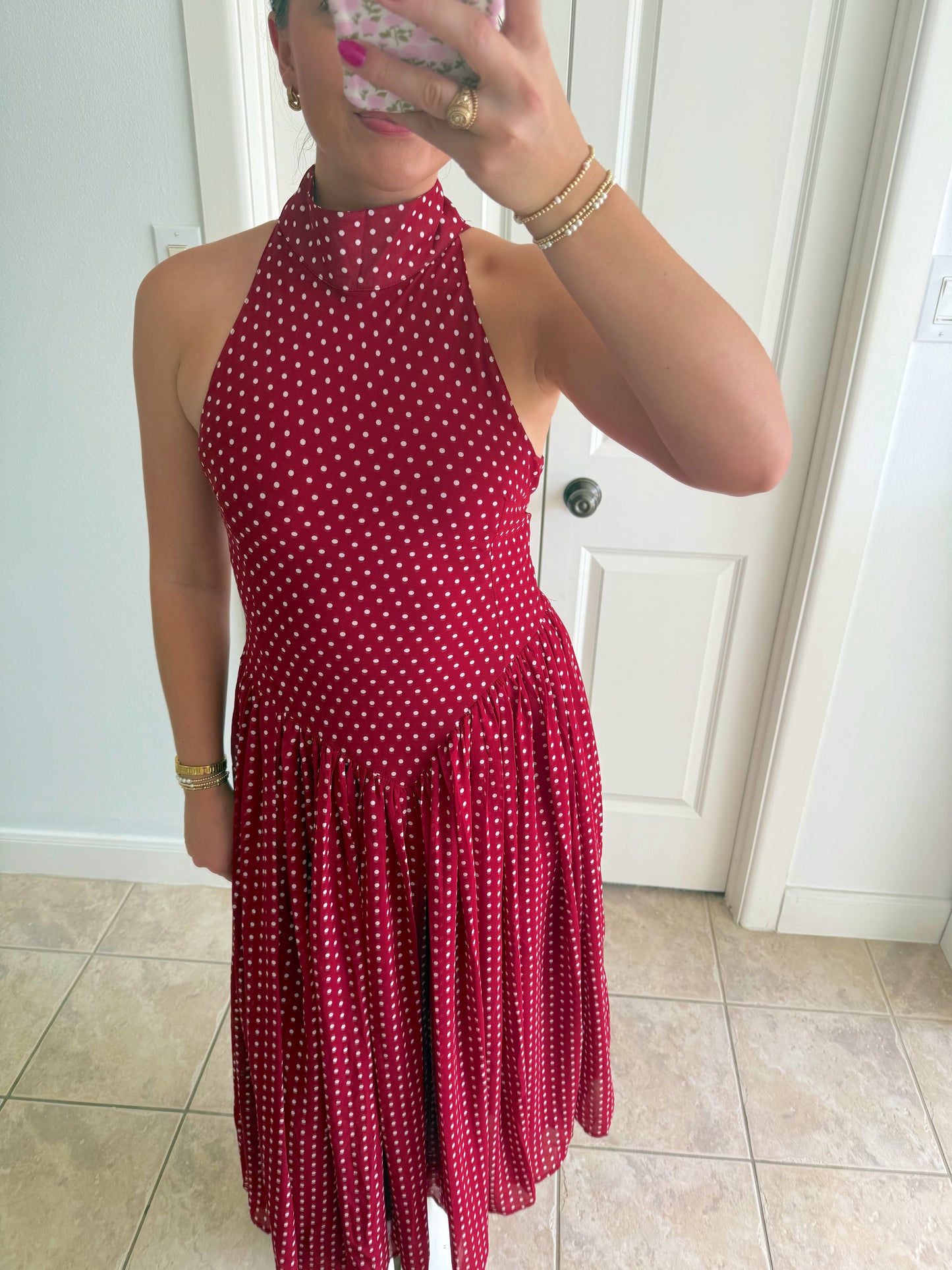 Ruby Polka Dot Maxi Dress