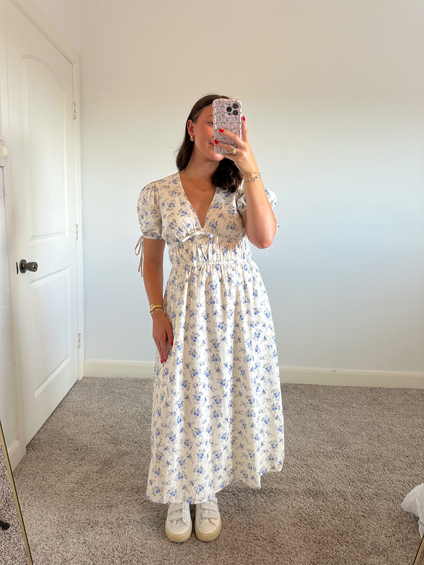 Cottage Floral Midi Dress