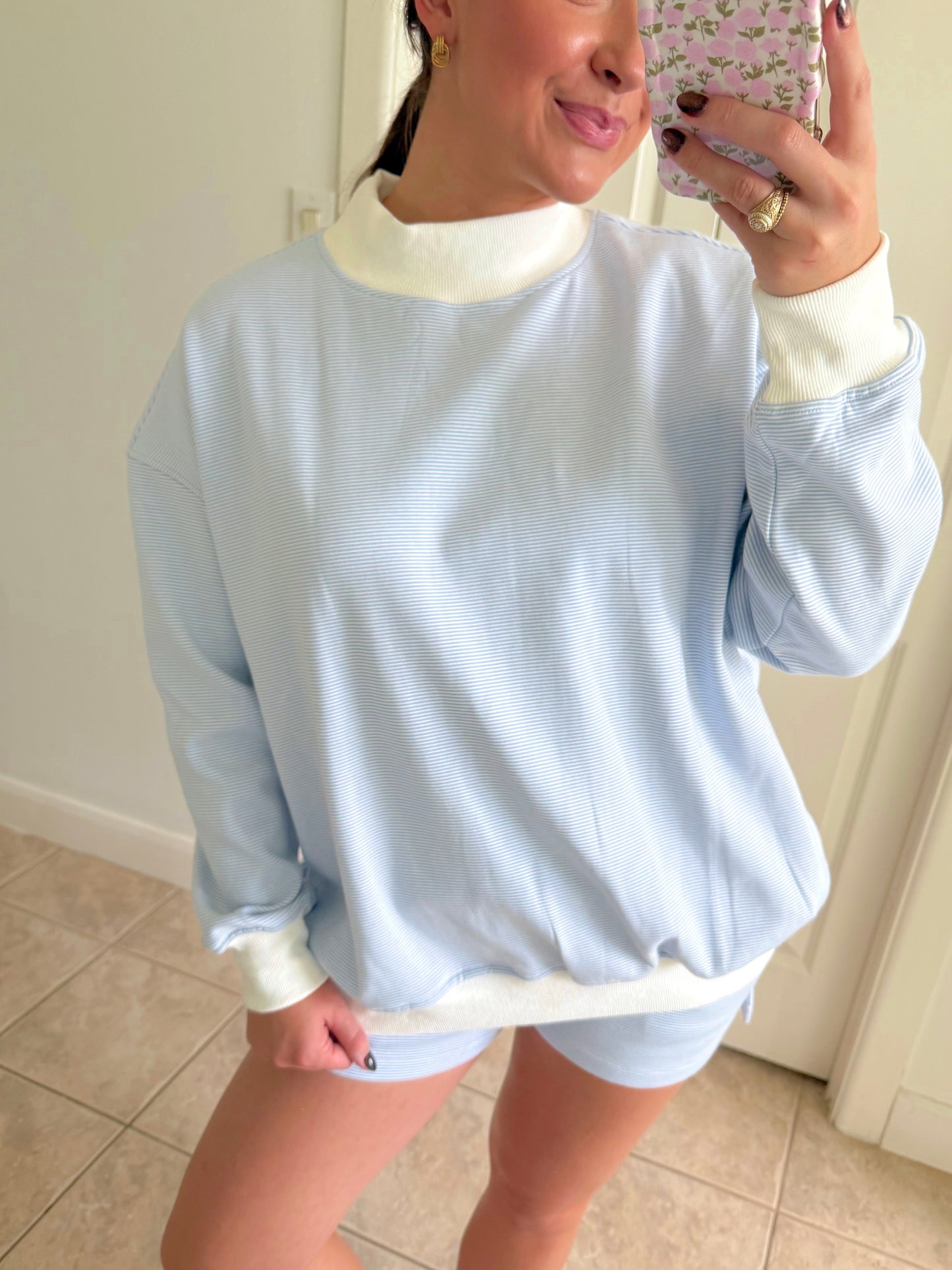 Seaside Striped Mockneck Set