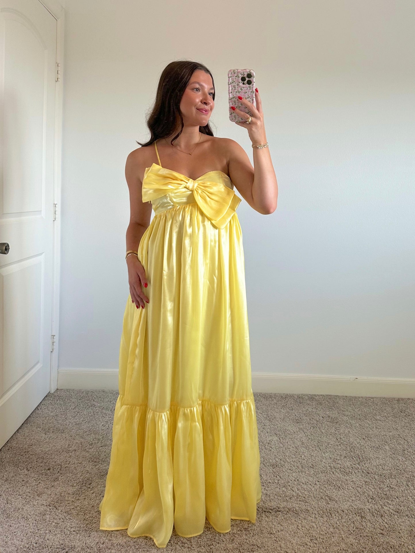 Honeybee Bow Maxi Dress