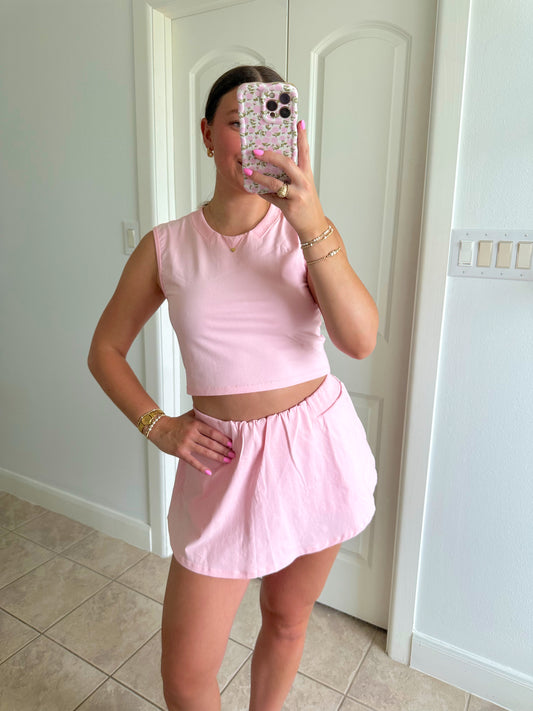 Bubblegum Skort Lounge Set