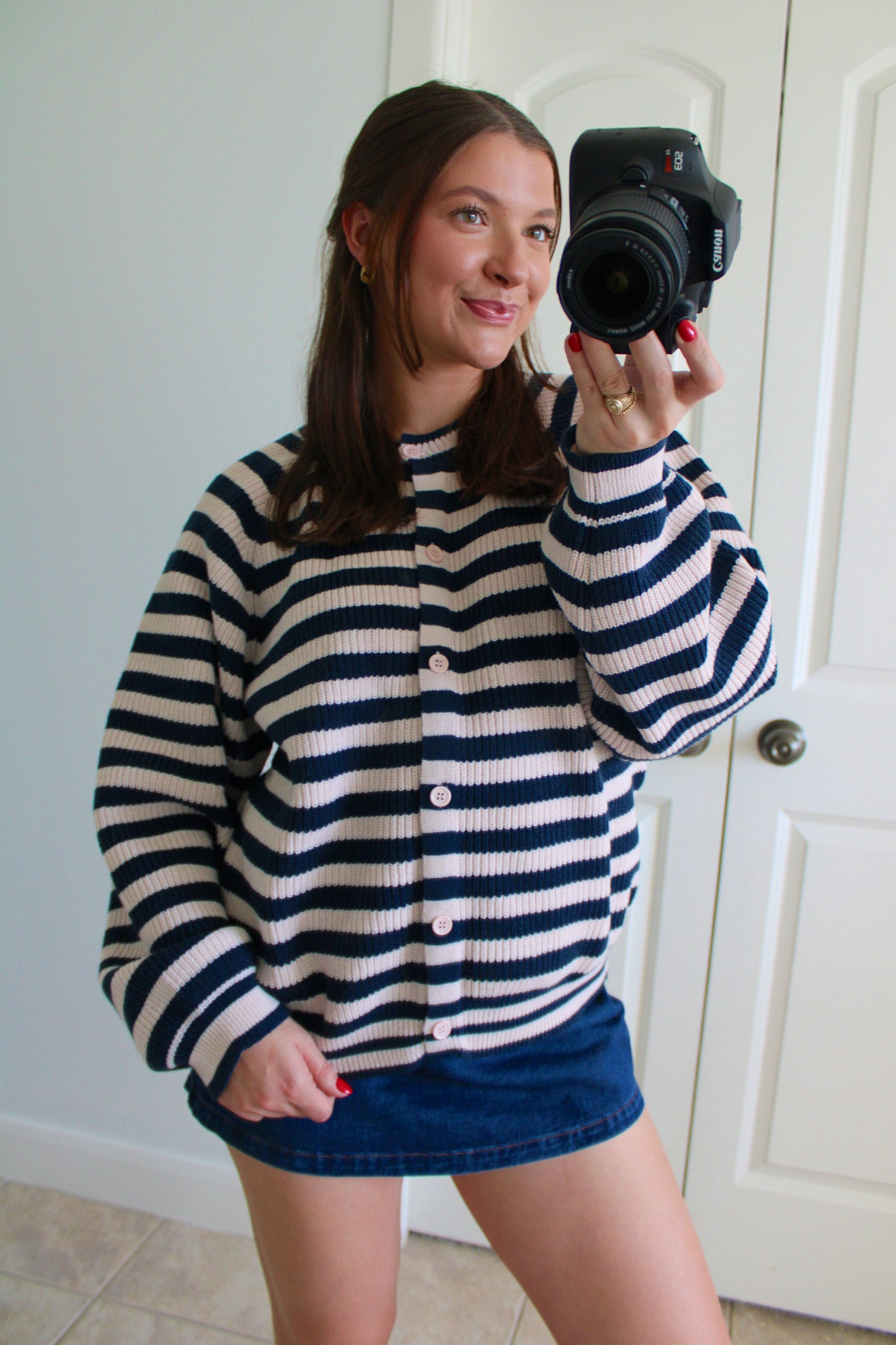 Nantucket Striped Cardigan