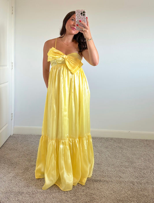 Honeybee Bow Maxi Dress