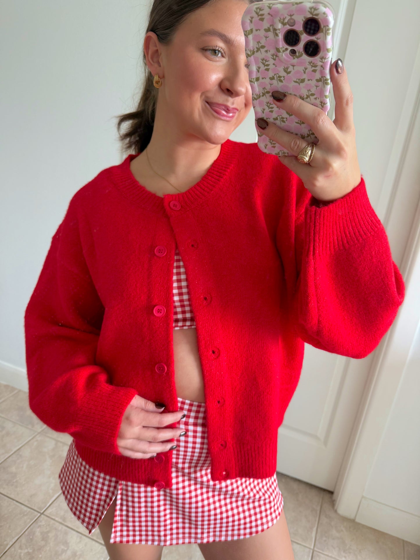 Dark Cherry Cardigan