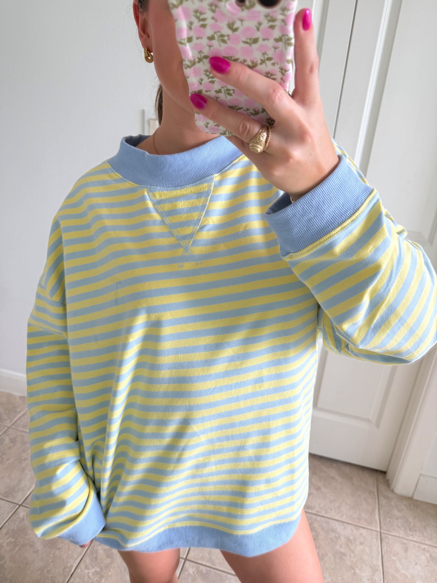 Sunshine & Stripes Sweatshirt Set
