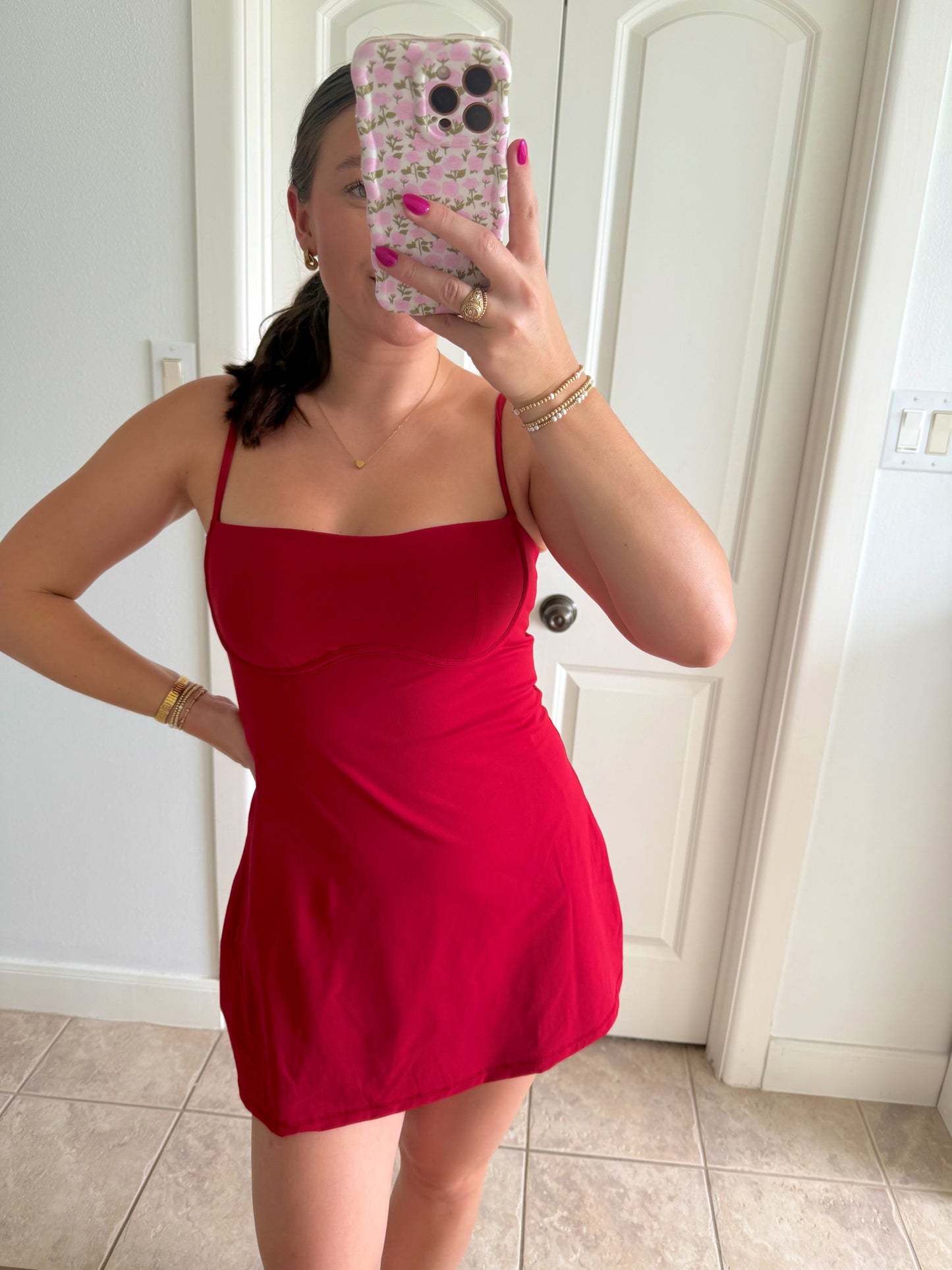 Cherry Sweetheart Athletic Dress